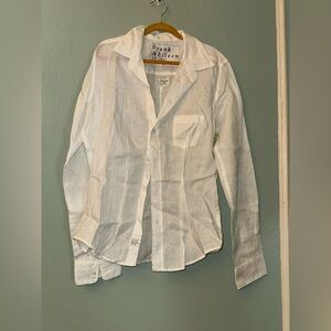 Frank & Eileen Crisp White Linen Shirt